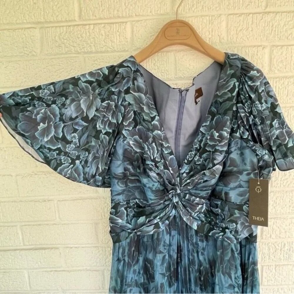 Theia Mabella Pleated A Line Gown, Size 10 - Picture 3 of 10